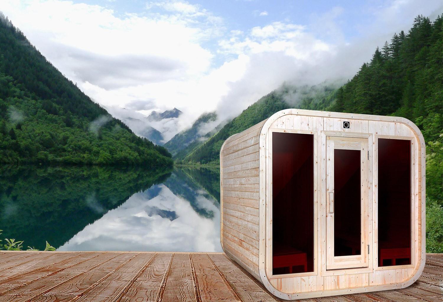 |Sauna extérieur en forme de Modern Cube AP-001A|