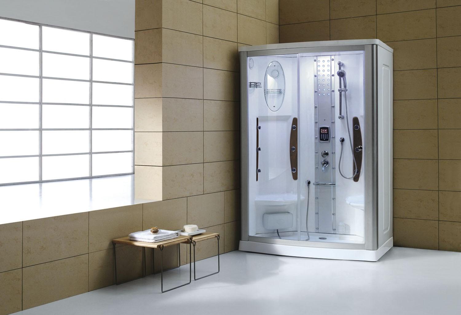 Cabine de douche hydromassante avec hammam AS-015