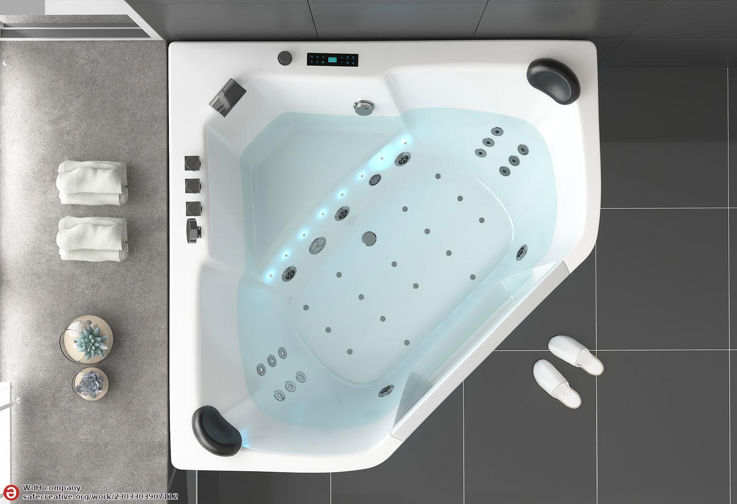 Baignoire balnéo jacuzzi TASOS