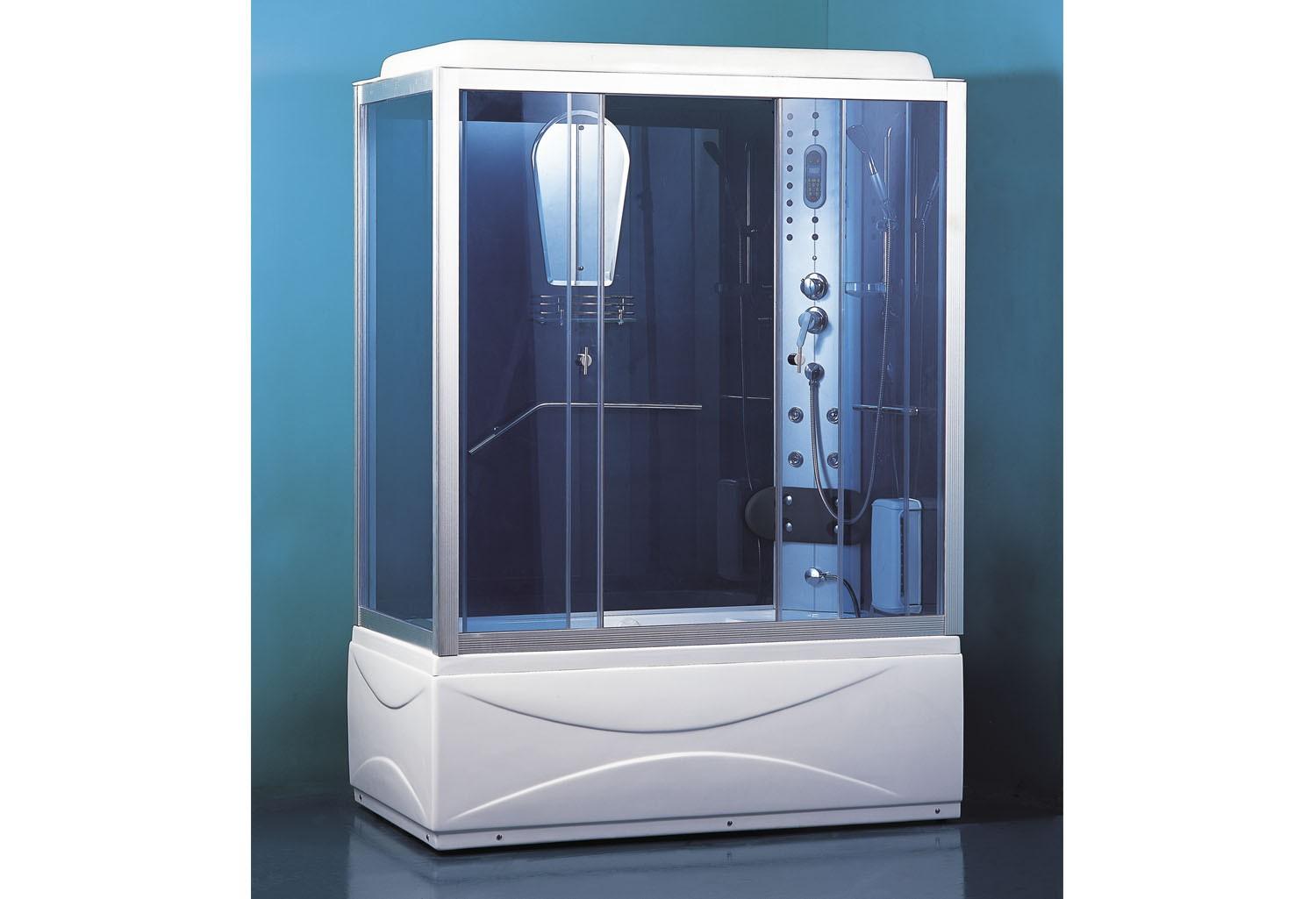 Cabine de douche hydromassante avec hammam et baignoire AT-007B