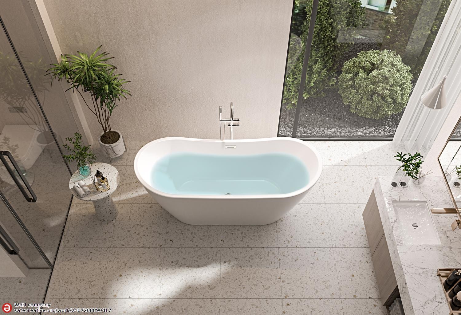 Baignoire îlot design ANAFE