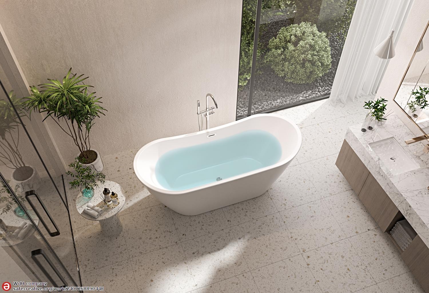 Baignoire îlot design ANAFE