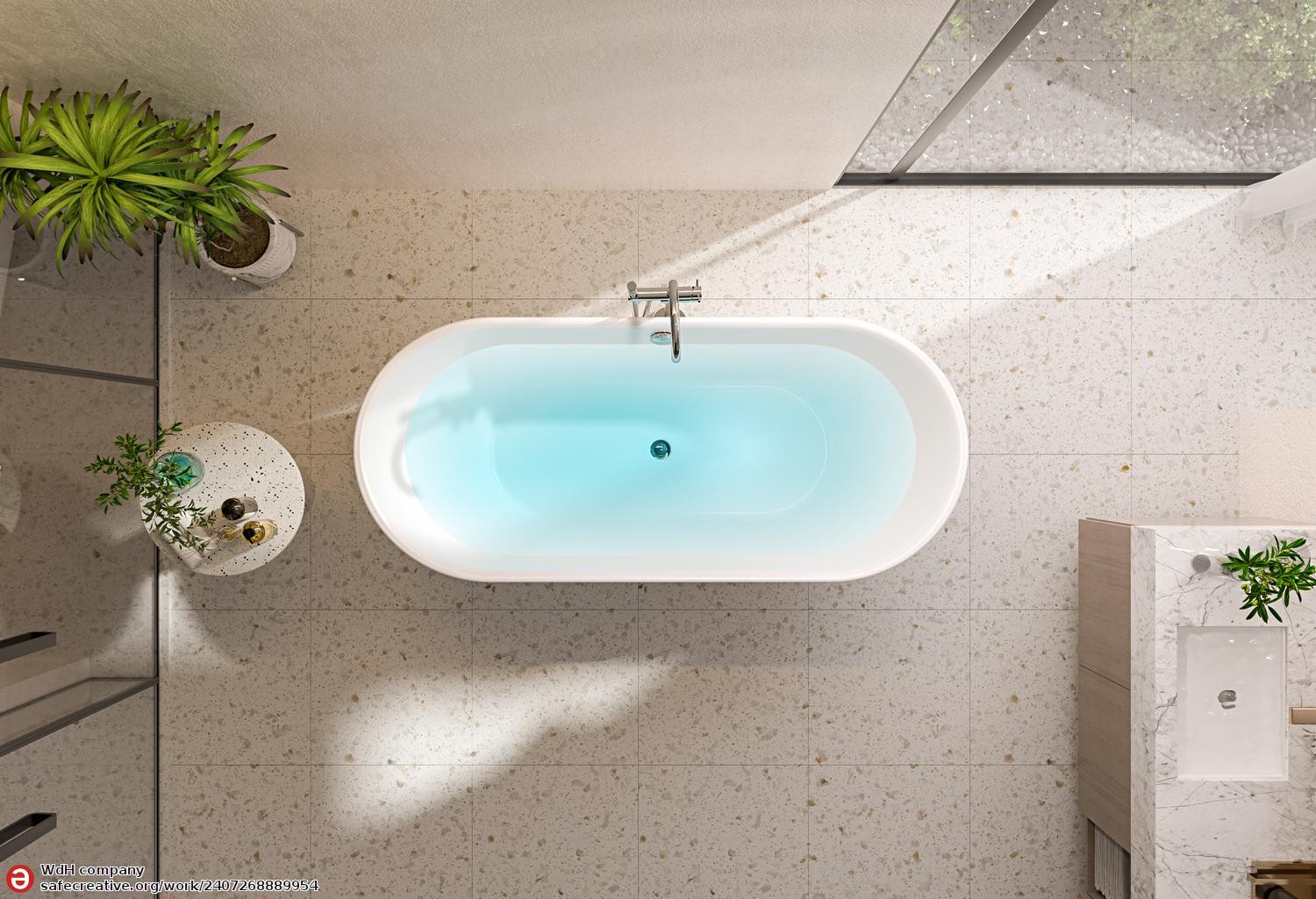 Baignoire îlot design OXIA