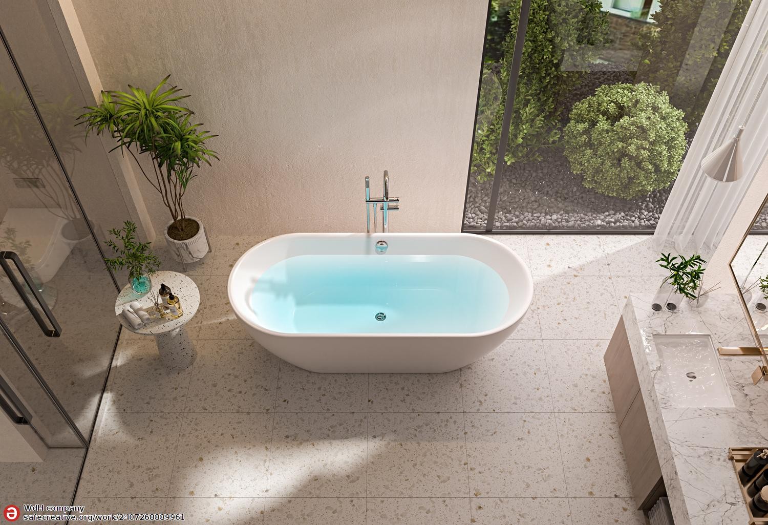 Baignoire îlot design OXIA