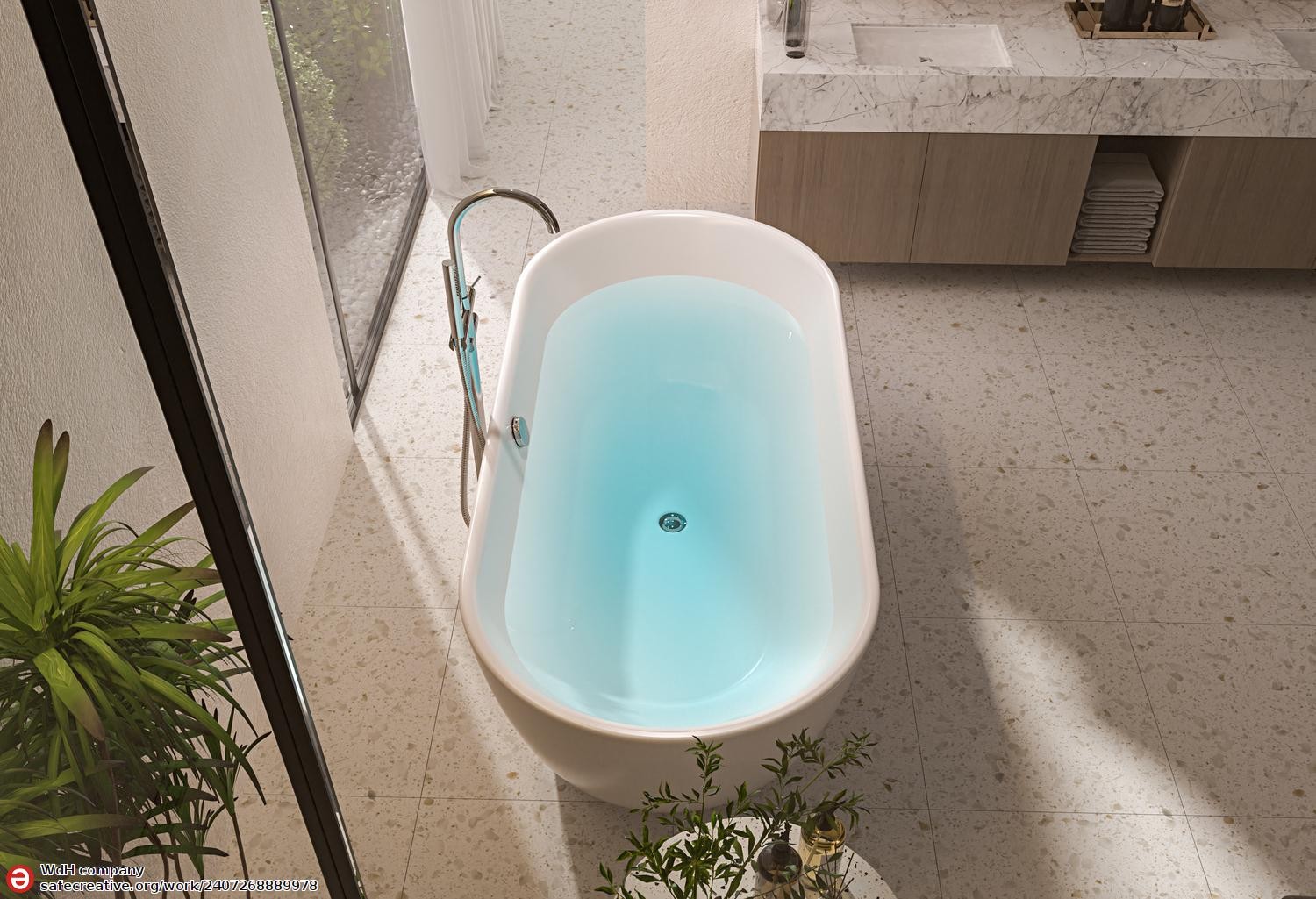 Baignoire îlot design OXIA