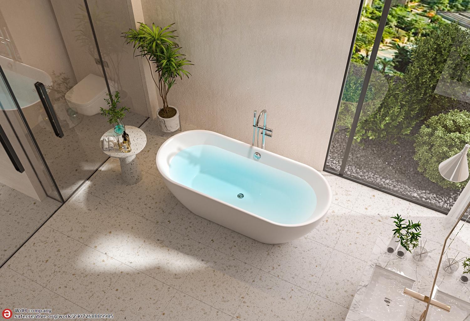 Baignoire îlot design OXIA