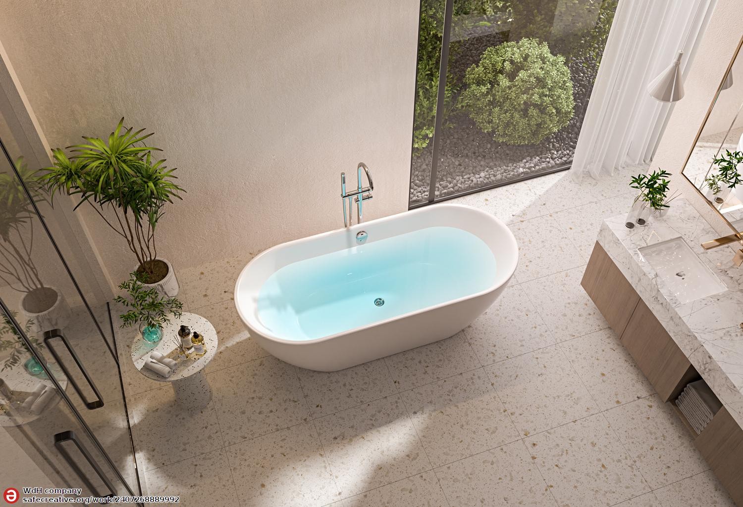 Baignoire îlot design OXIA