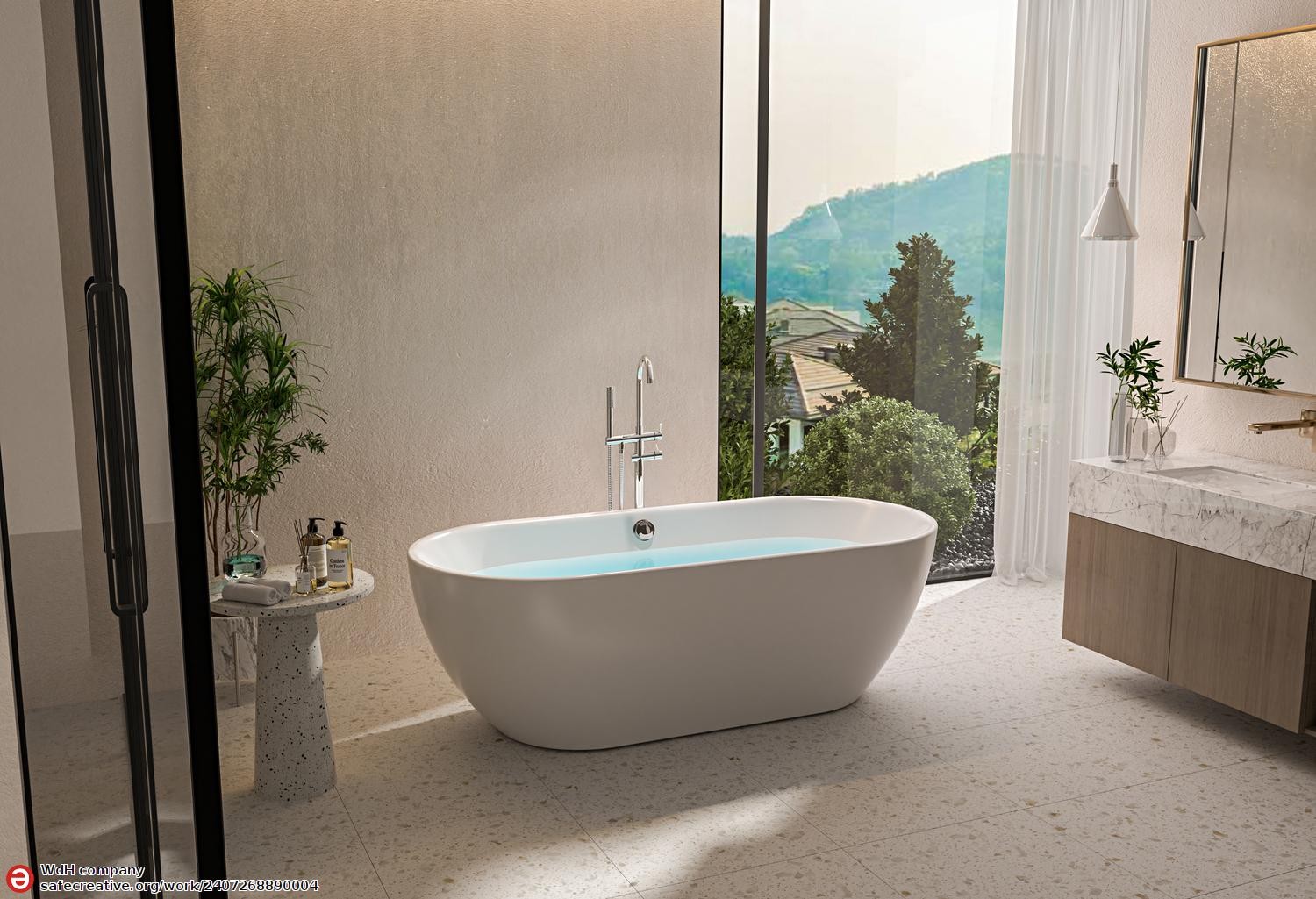 Baignoire îlot design OXIA