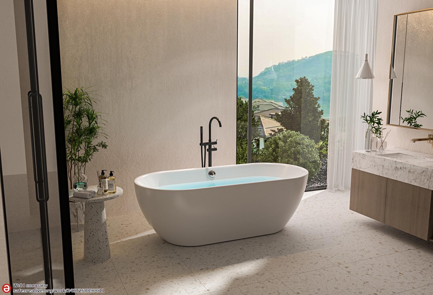 Baignoire îlot design OXIA