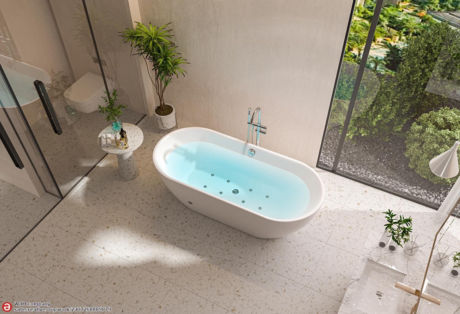 *Baignoire balnéo design OXIA