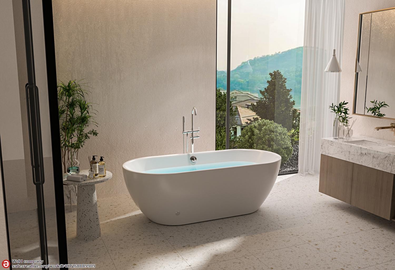 *Baignoire balnéo design OXIA