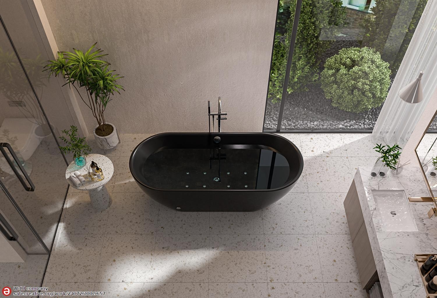 *Baignoire balnéo design OXIA