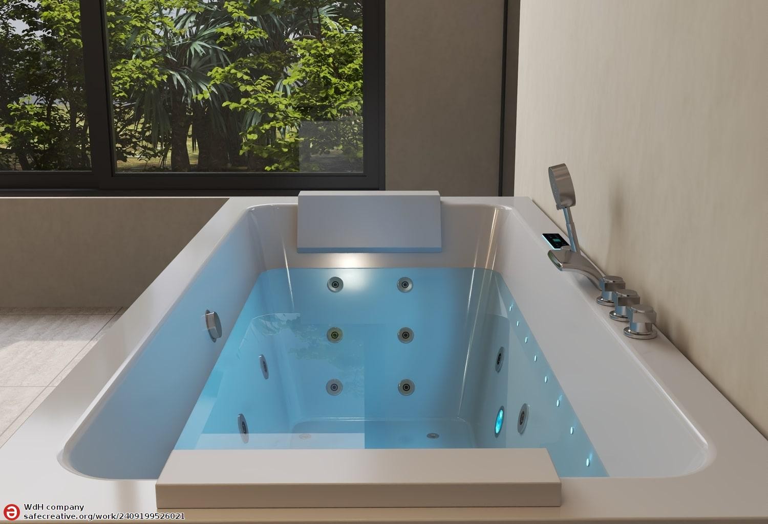 Baignoire balnéo jacuzzi DELOS