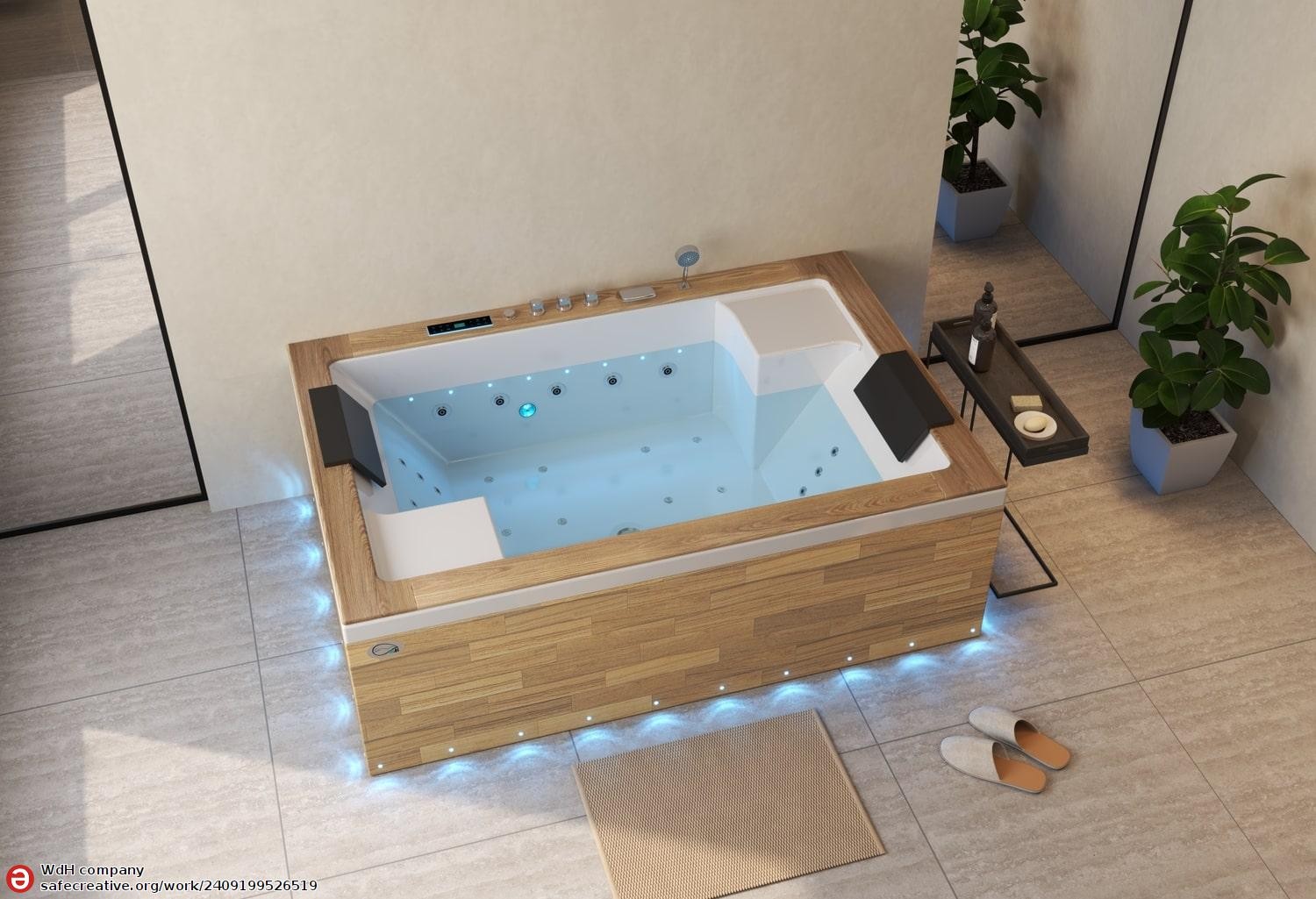 Baignoire balnéo jacuzzi ITACA CLEAR WOOD