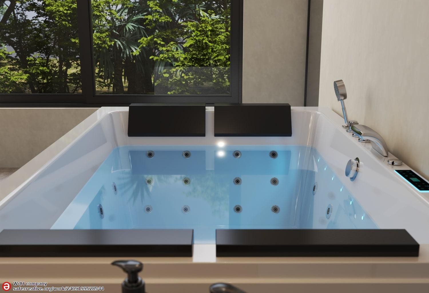 Baignoire balnéo jacuzzi MAKRI