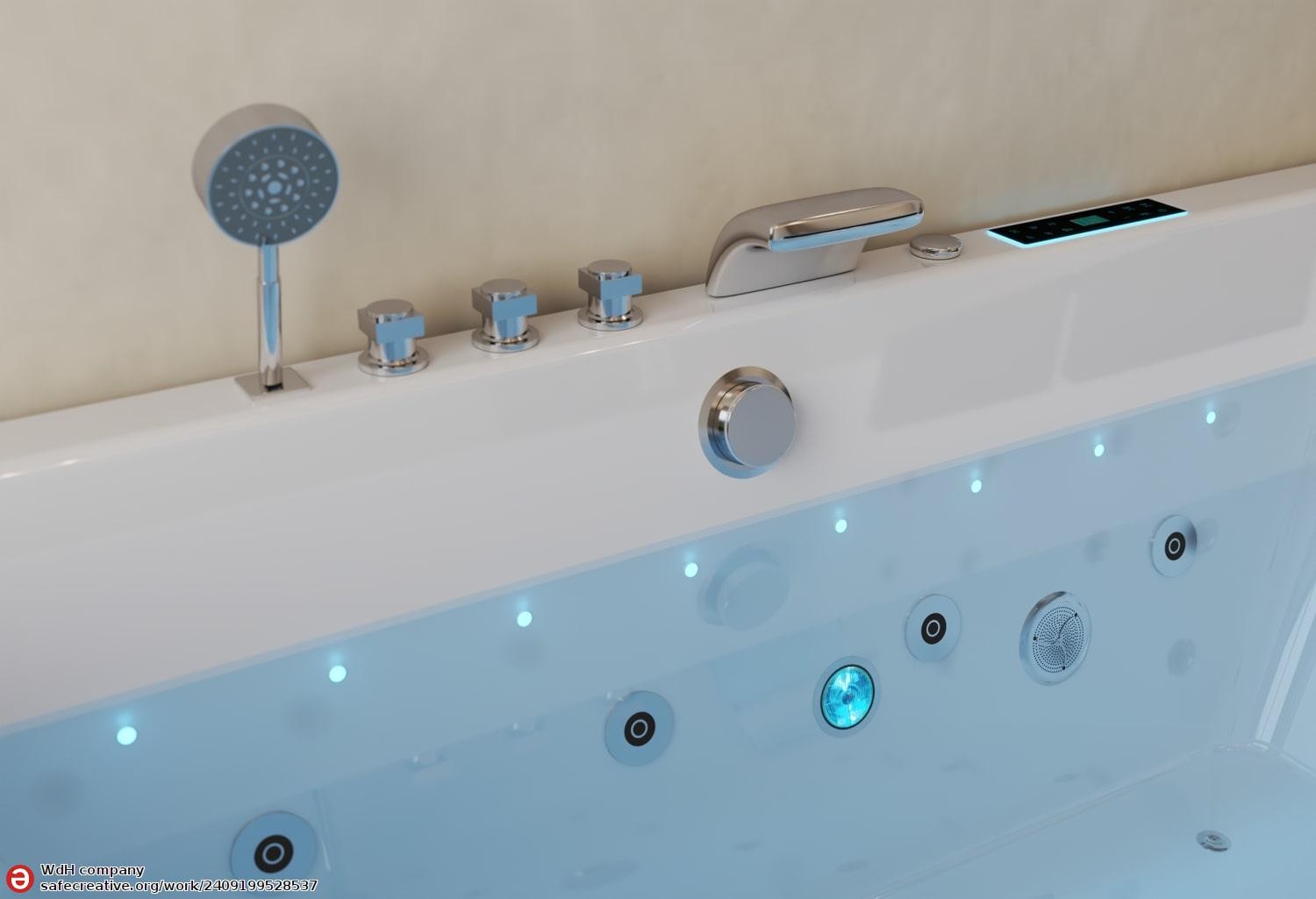 Baignoire balnéo jacuzzi MAKRI