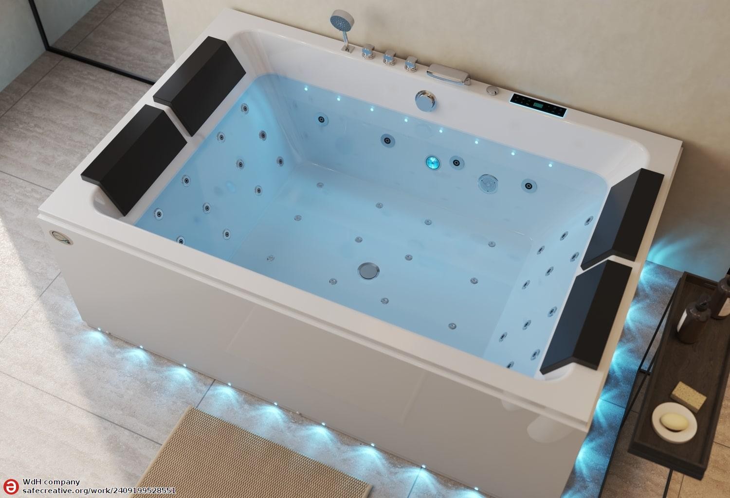 Baignoire balnéo jacuzzi MAKRI