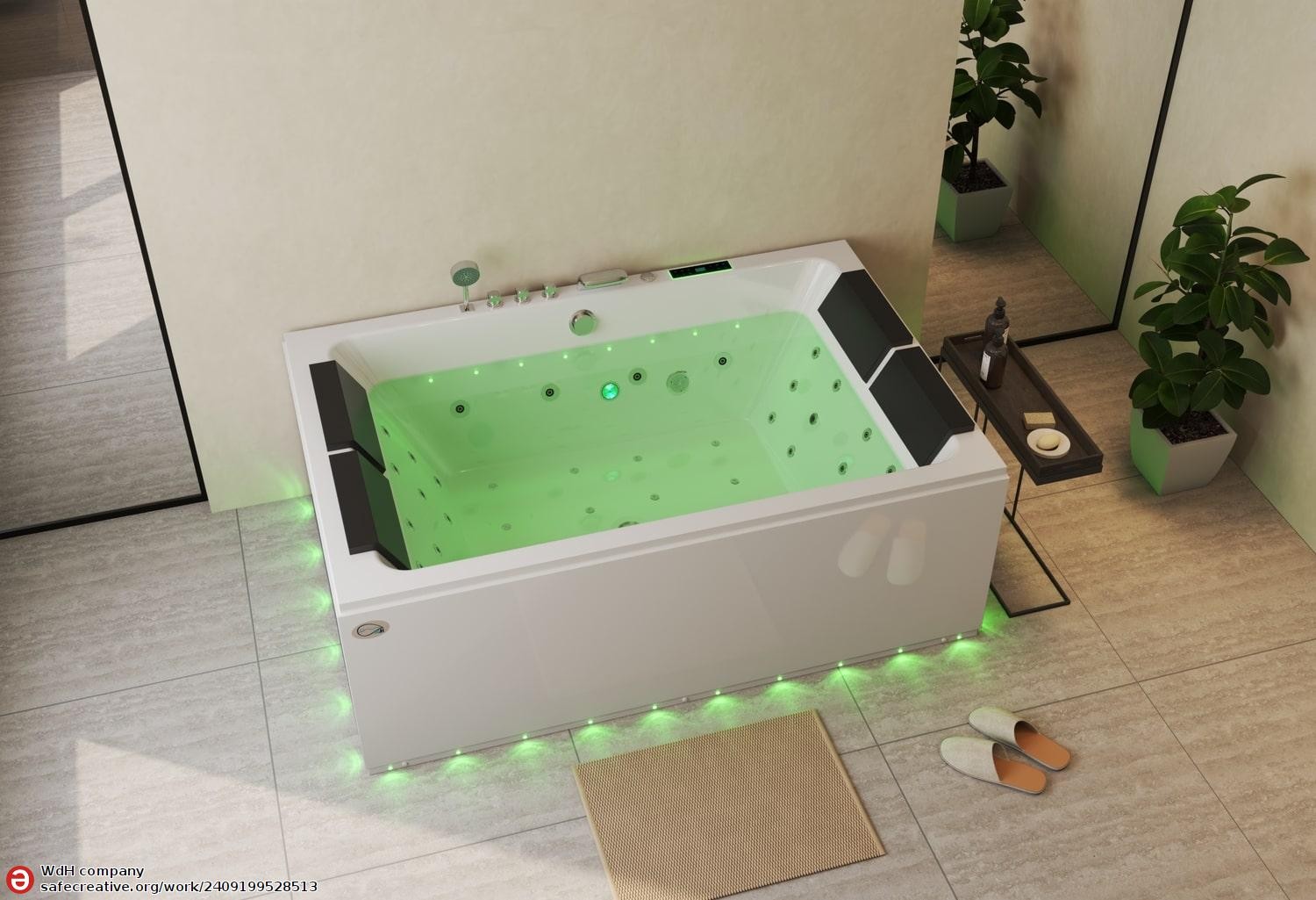 Baignoire balnéo jacuzzi MAKRI