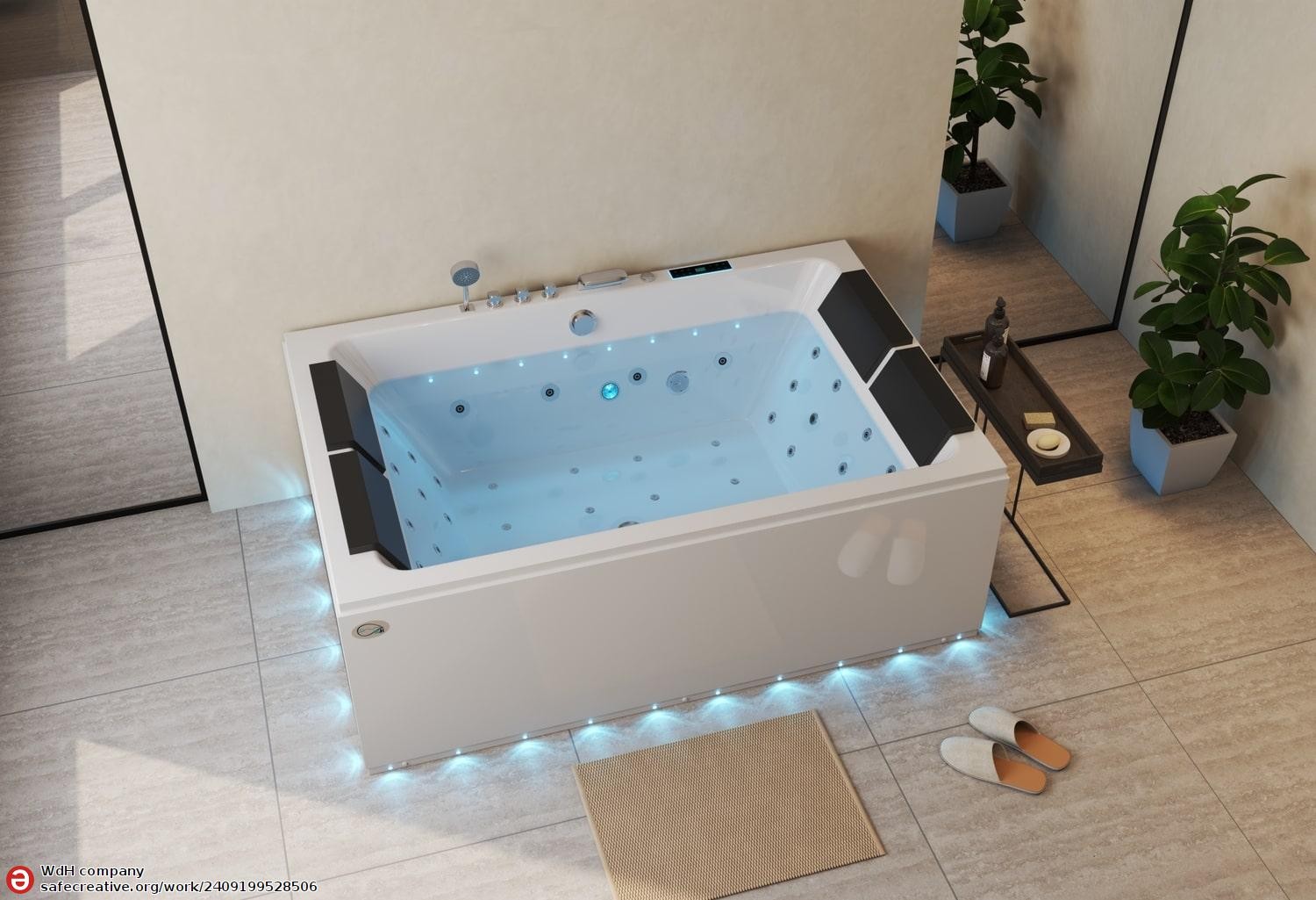 Baignoire balnéo jacuzzi MAKRI