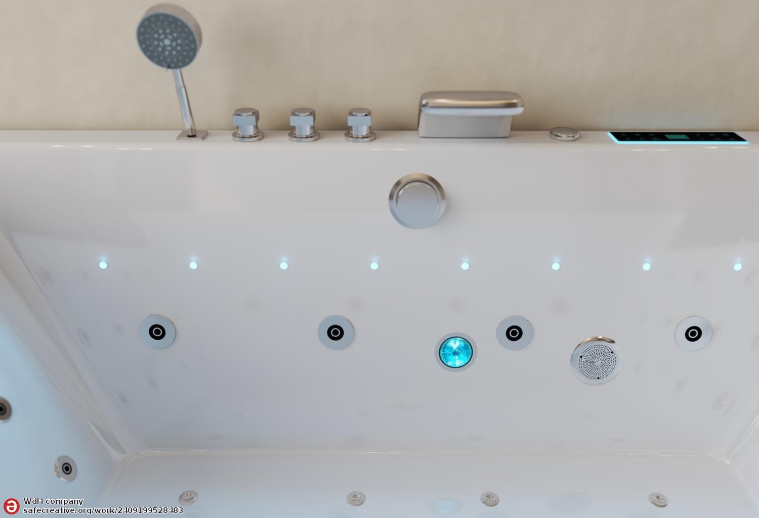 Baignoire balnéo jacuzzi MAKRI