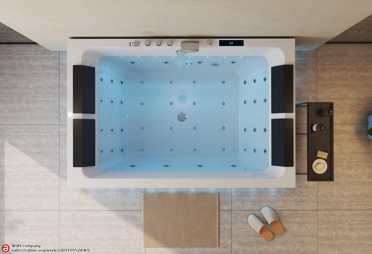 Baignoire balnéo jacuzzi MAKRI