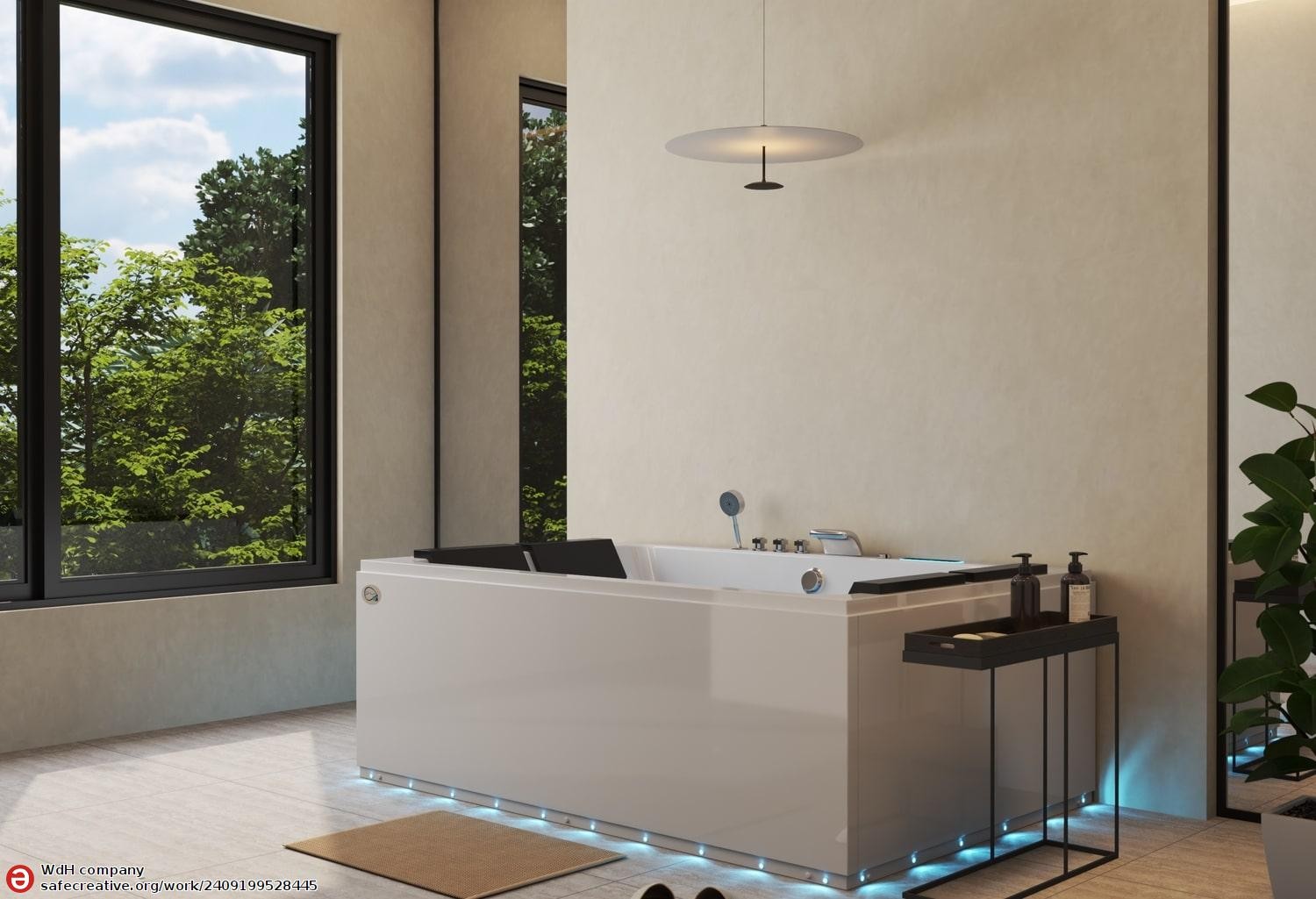 Baignoire balnéo jacuzzi MAKRI