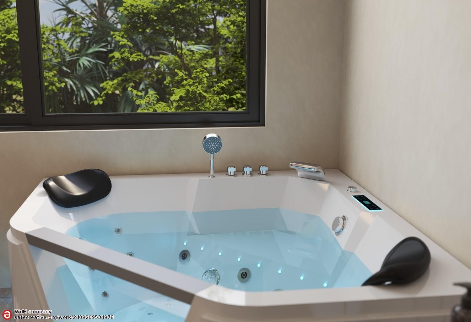 Baignoire balnéo jacuzzi TASOS