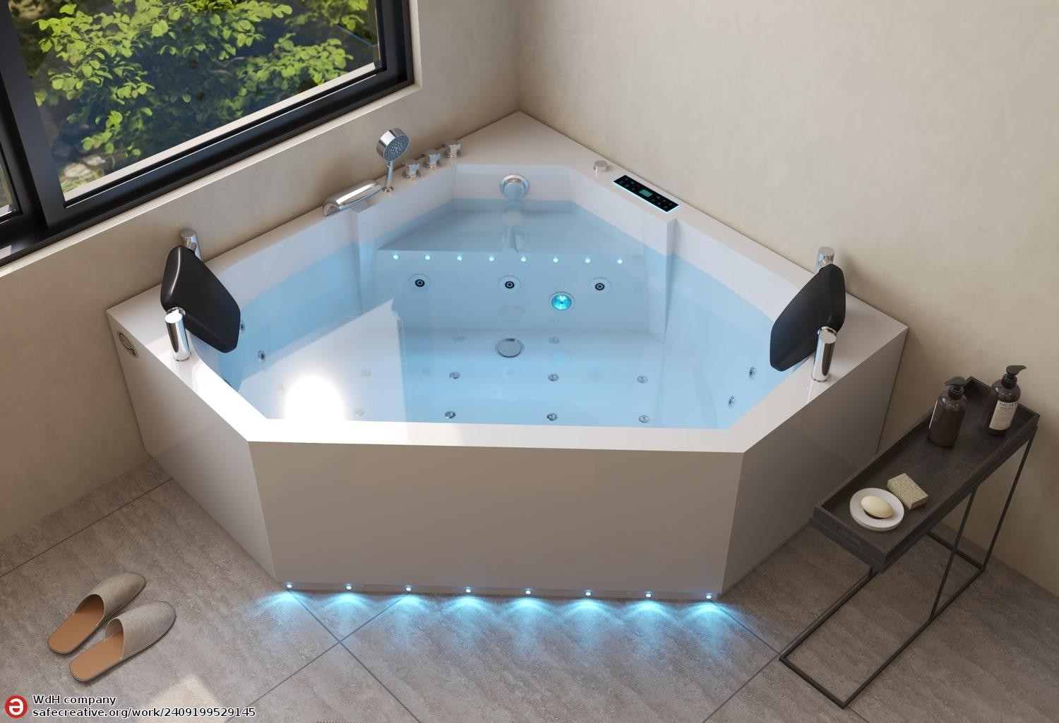 Baignoire balnéo jacuzzi SIROS