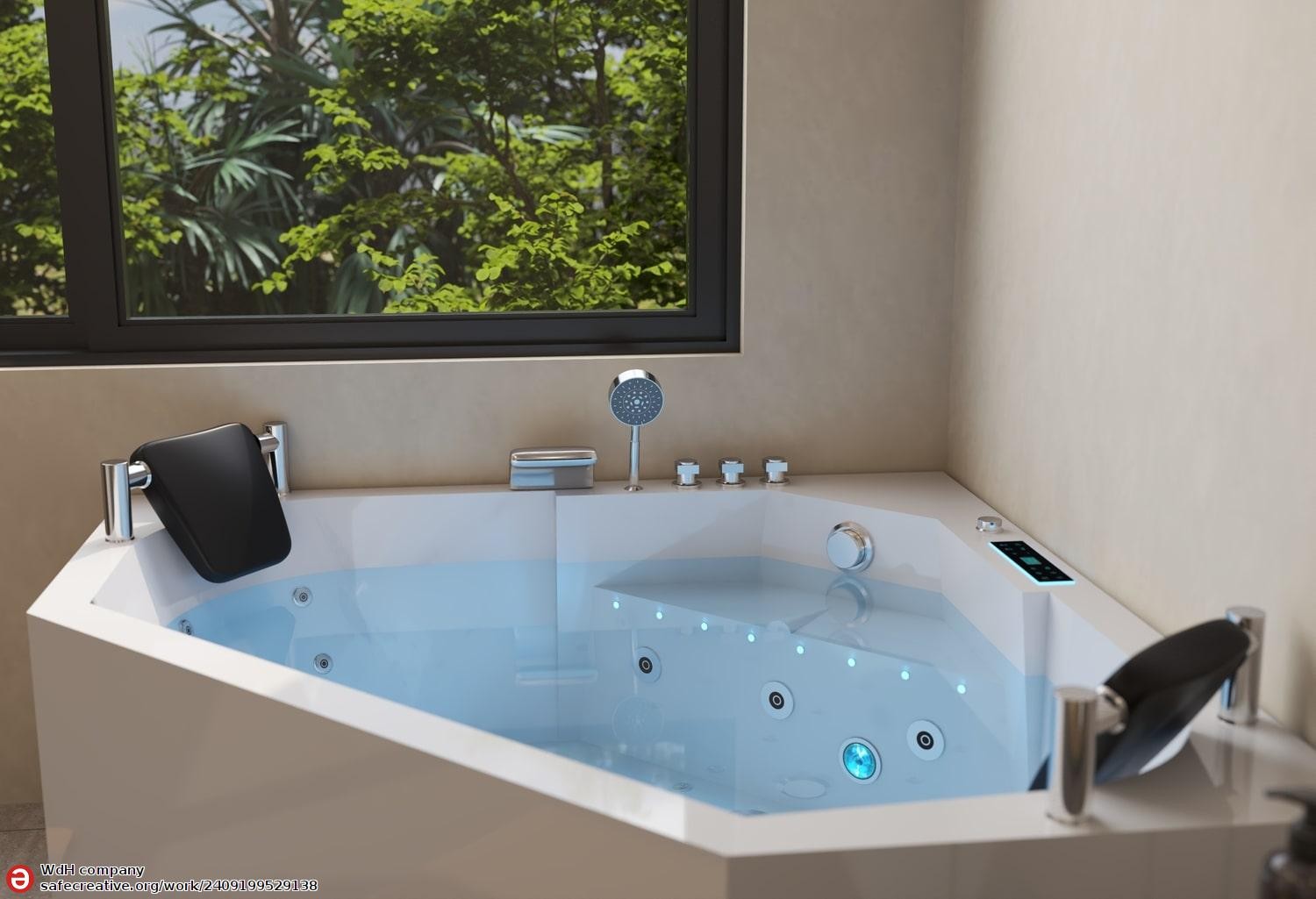 Baignoire balnéo jacuzzi SIROS