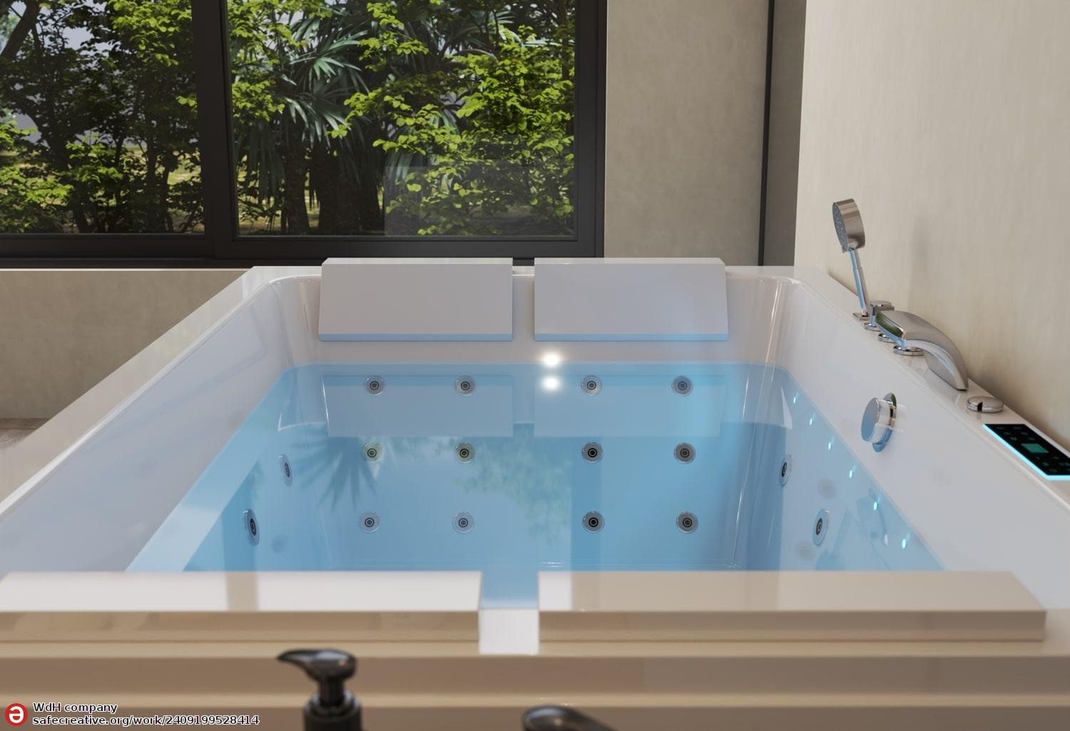 Baignoire balnéo jacuzzi MAKRI