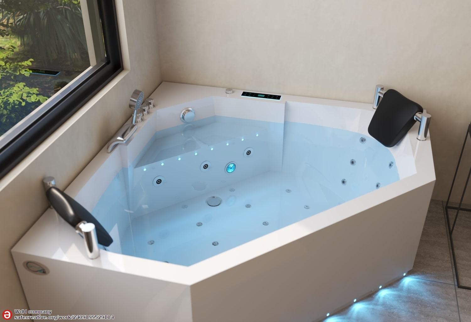 Baignoire balnéo jacuzzi SIROS