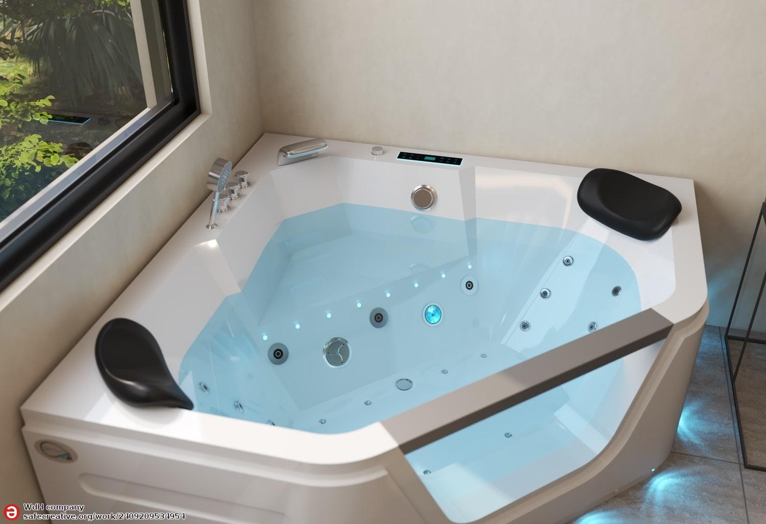 Baignoire balnéo jacuzzi TASOS