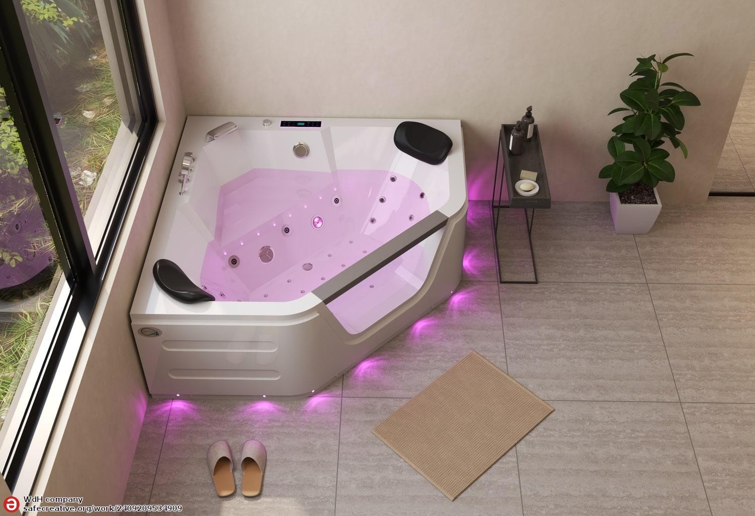 Baignoire balnéo jacuzzi TASOS