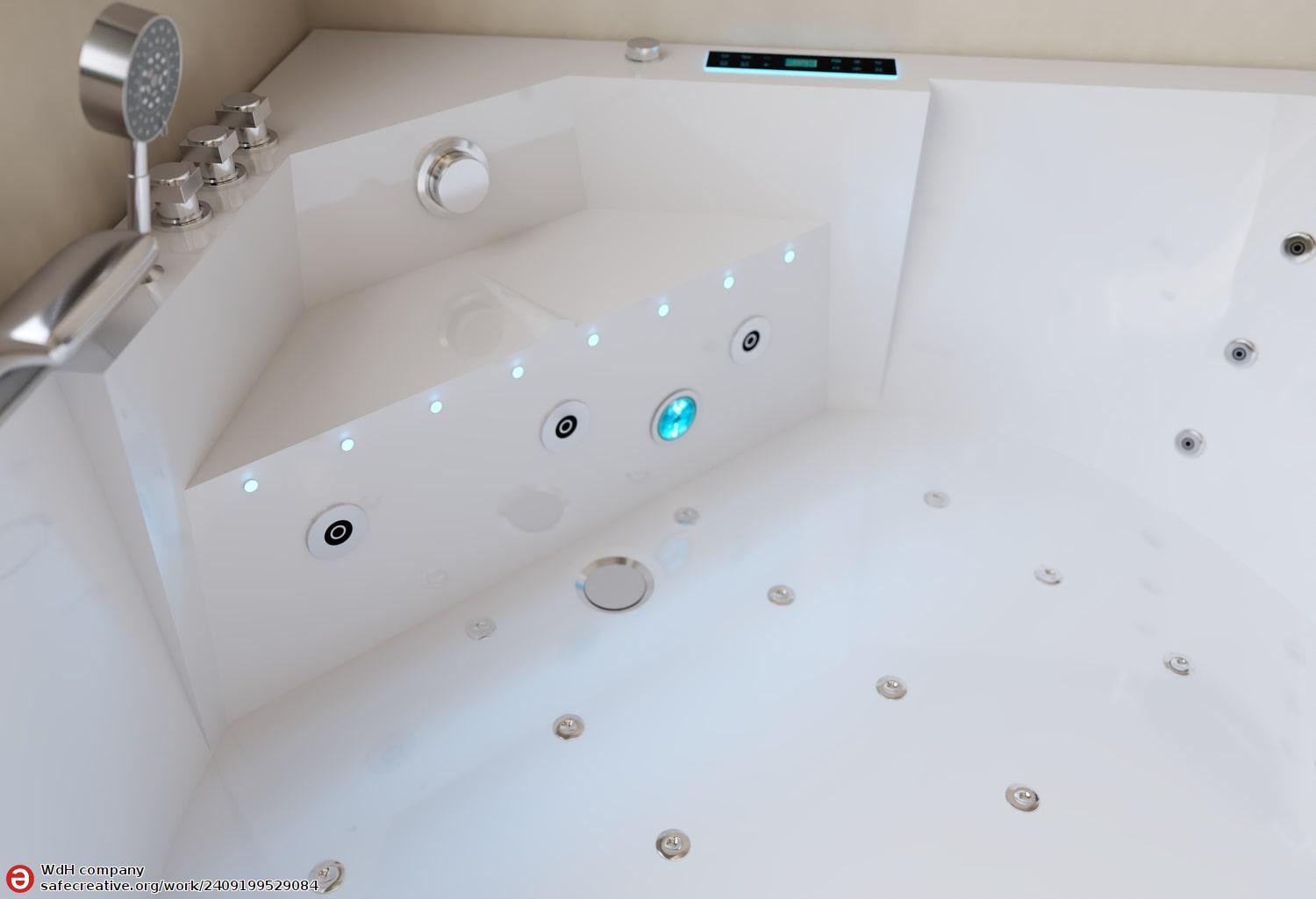 Baignoire balnéo jacuzzi SIROS