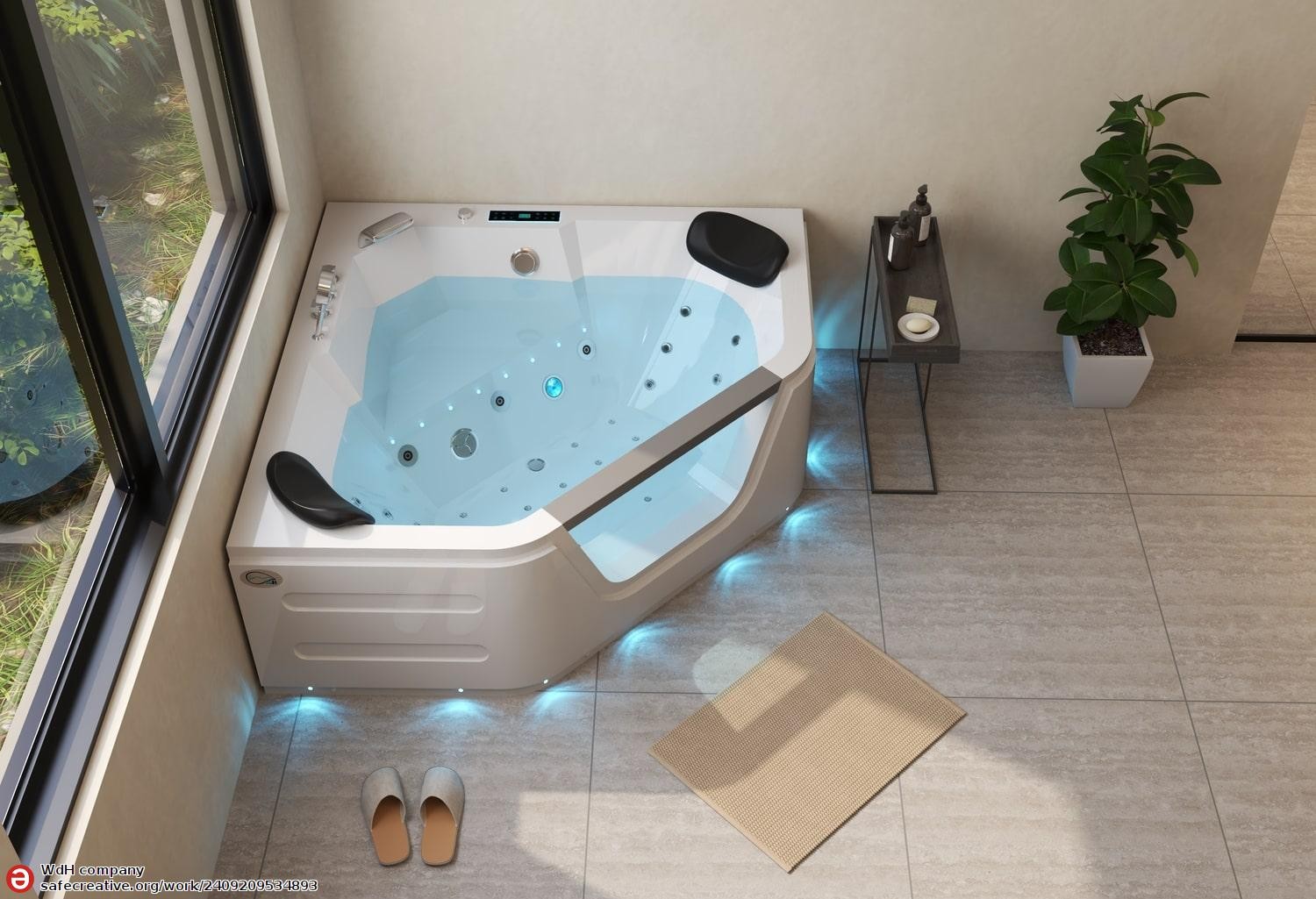 Baignoire balnéo jacuzzi TASOS