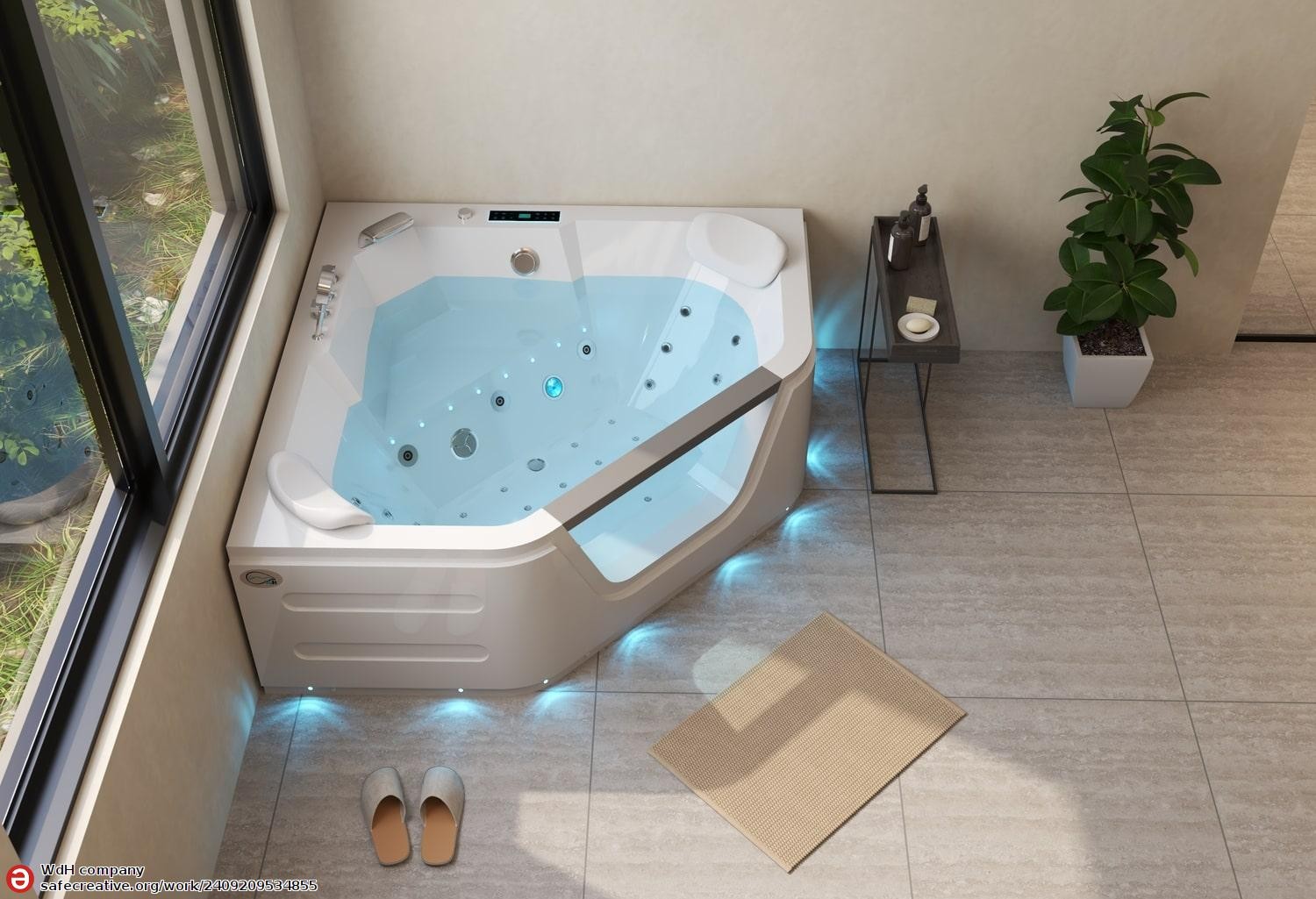 Baignoire balnéo jacuzzi TASOS