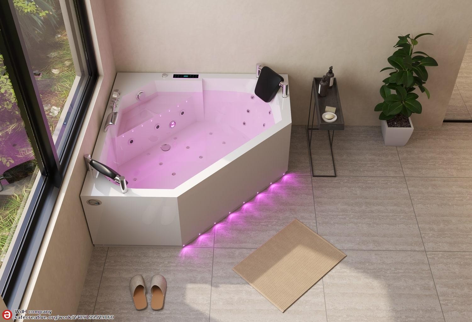 Baignoire balnéo jacuzzi SIROS