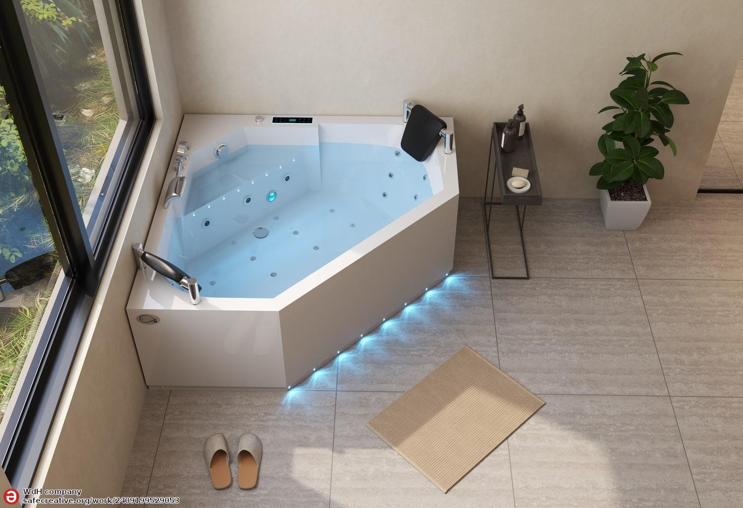 Baignoire balnéo jacuzzi SIROS