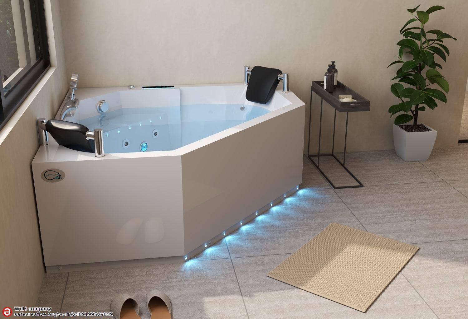 Baignoire balnéo jacuzzi SIROS