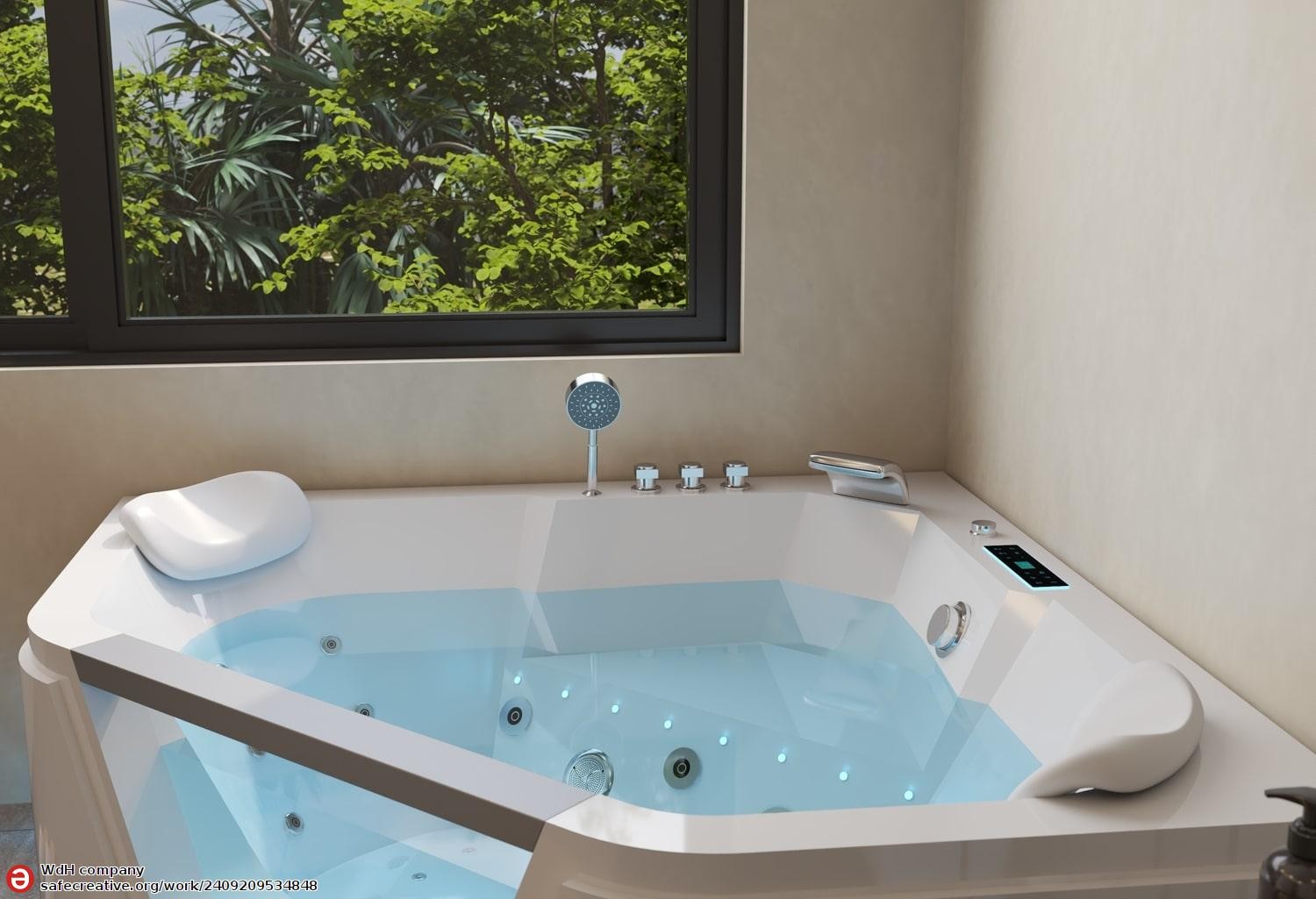 Baignoire balnéo jacuzzi TASOS