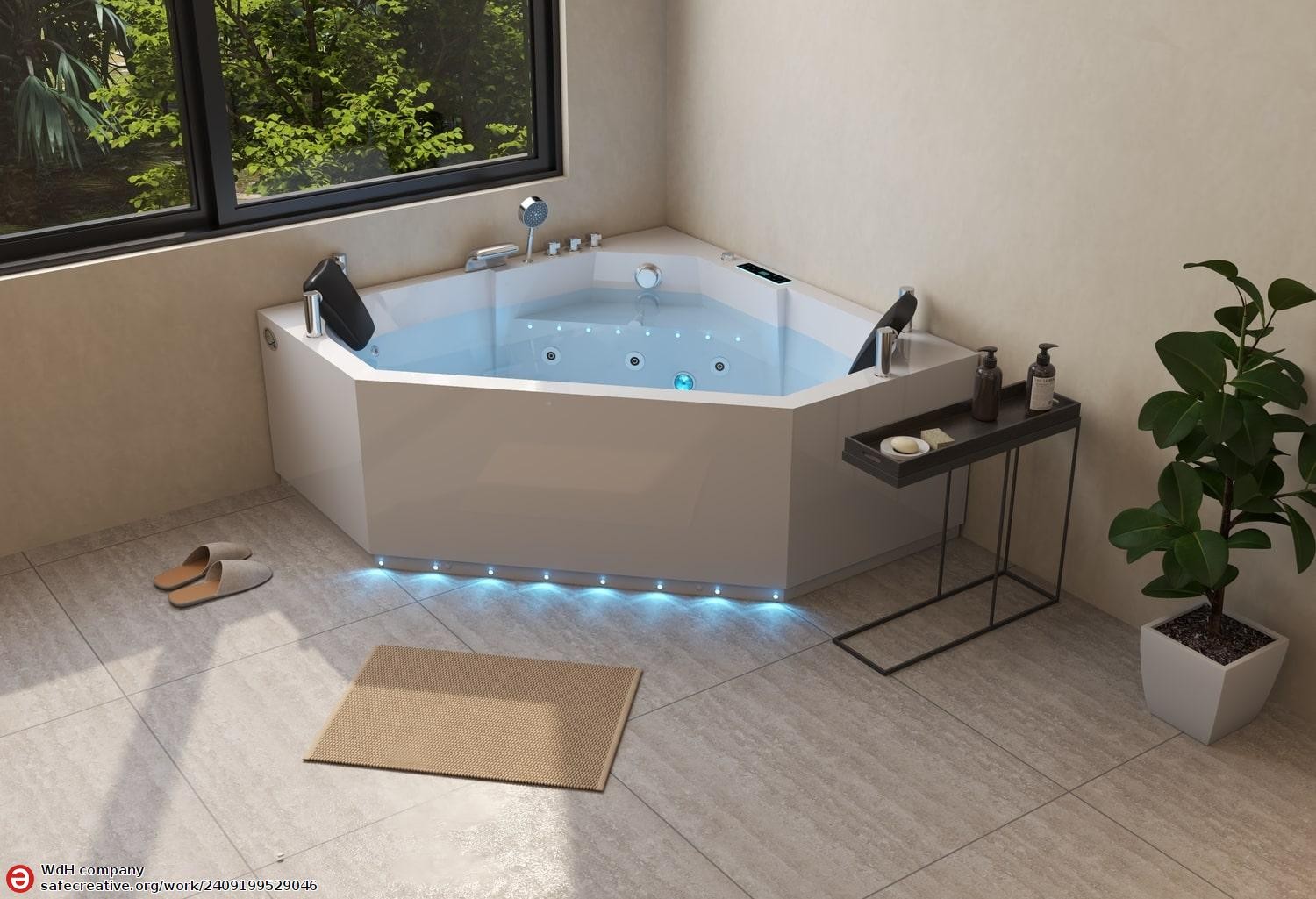 Baignoire balnéo jacuzzi SIROS