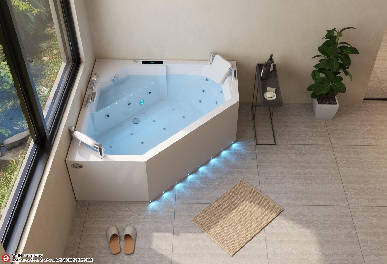 Baignoire balnéo jacuzzi SIROS