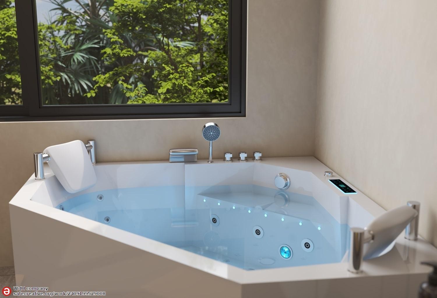 Baignoire balnéo jacuzzi SIROS